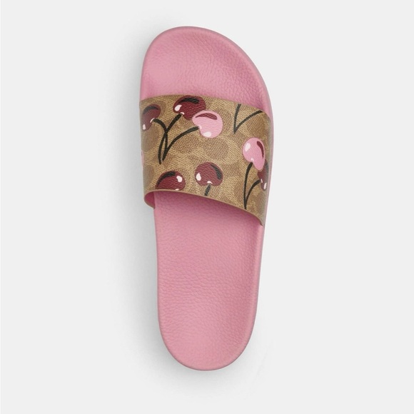 Coach Udele Sport Slide In Signature Canvas With Cherry Print Size: 6 - Picture 1 of 6